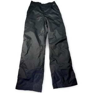 Vintage Mountain Goat Ski Pants Mens 36 Black Nylon Snow Pants Side Zip USA